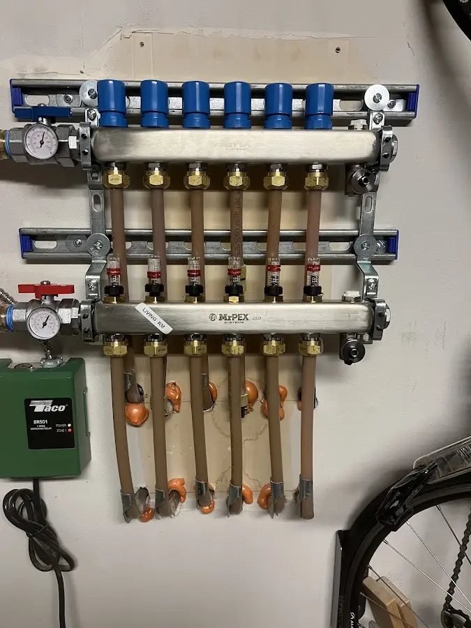 Plumber performing Gas Line Installation at a residential property in Minisink